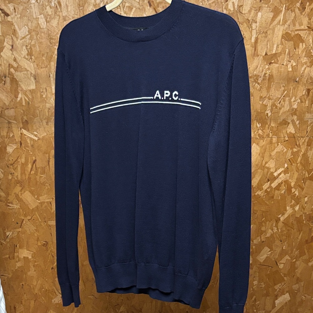 A.P.C. Dark Blue Crewneck Sweater
